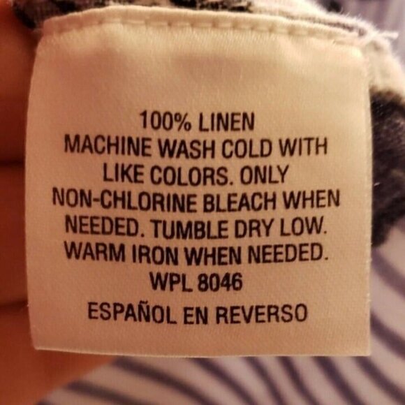 Charter Club Linen Floral Striped Tunic Large - Picture 5 of 5